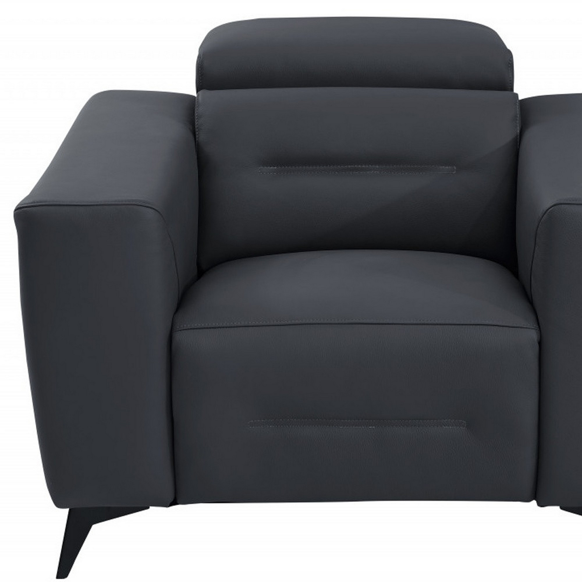 41″ Dark Gray Italian Leather Power Recliner Chair 41″ Dark Gray Italian Leather Power Recliner Chair