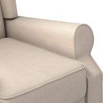 Modern Furniture Tufted Back Linen Fabric Adjustable Armchair, Mid-Century Recliner for Transitional Living Room with Nailhead Trim, Beige4 Modern Furniture Tufted Back Linen Fabric Adjustable Armchair, Mid-Century Recliner for Transitional Living Room with Nailhead Trim, Beige