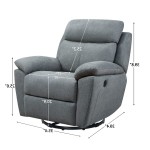 35″ Gray Fabric Power Recliner with USB 35″ Gray Fabric Power Recliner with USB