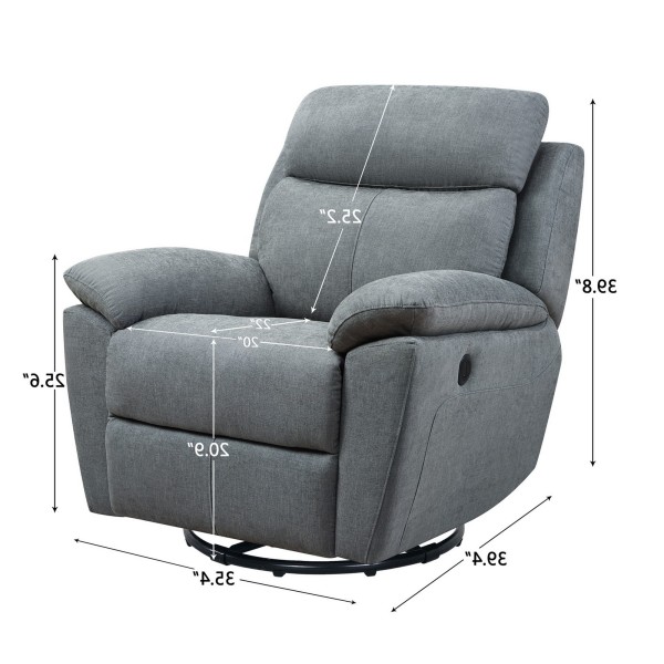 35″ Gray Fabric Power Recliner with USB 35″ Gray Fabric Power Recliner with USB