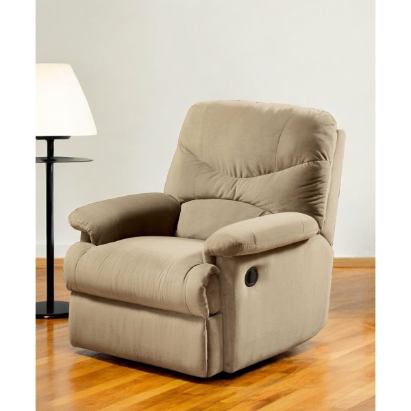 35″ Beige Microfiber Recliner 35″ Beige Microfiber Recliner